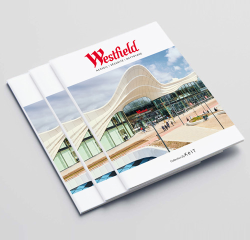 Graphiste mise en page catalogue Westfield Paris